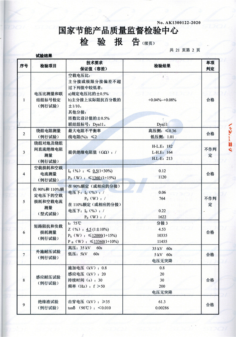 高低压试验报告-S11-1250林口林口林口油浸式变压器-2.jpg